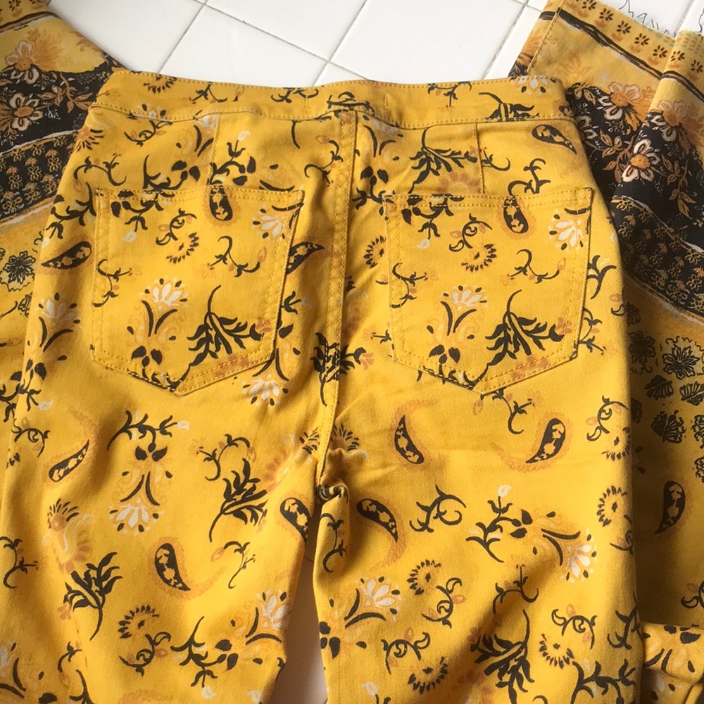 Free People Just Float in Flare Jeans Yellow 26 25 - Picture 12 of 16
